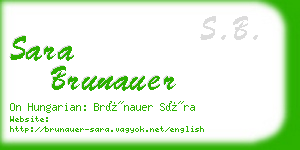 sara brunauer business card